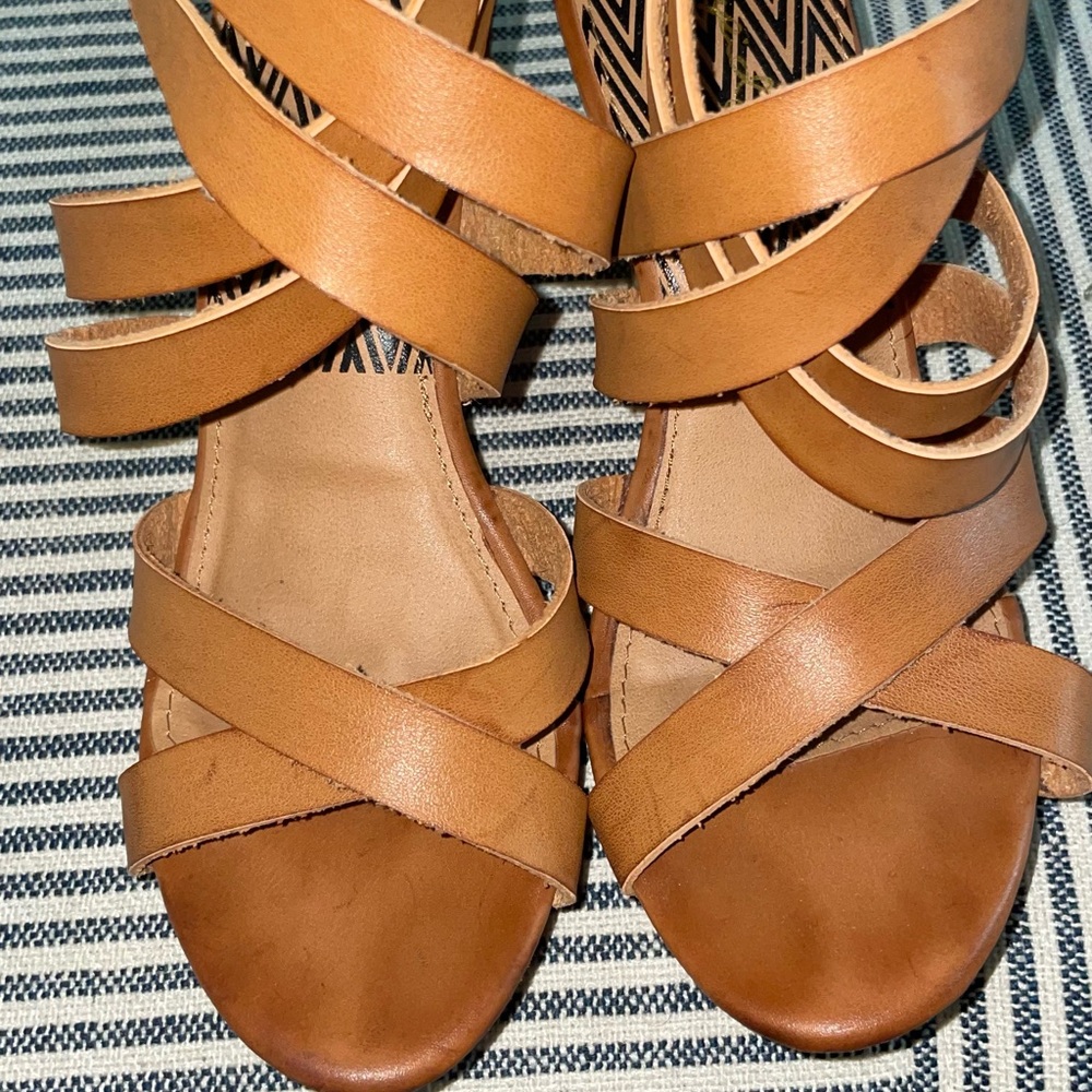 Strappy wedge sandals Size 8